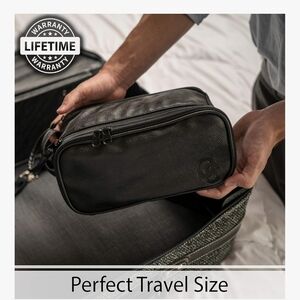 Black Leather Men's Travel Bag